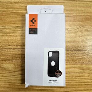Spigen Apple iPhone 14 Case [Tough Armor]‎ Mag Fit Kickstand Black ACS05062
